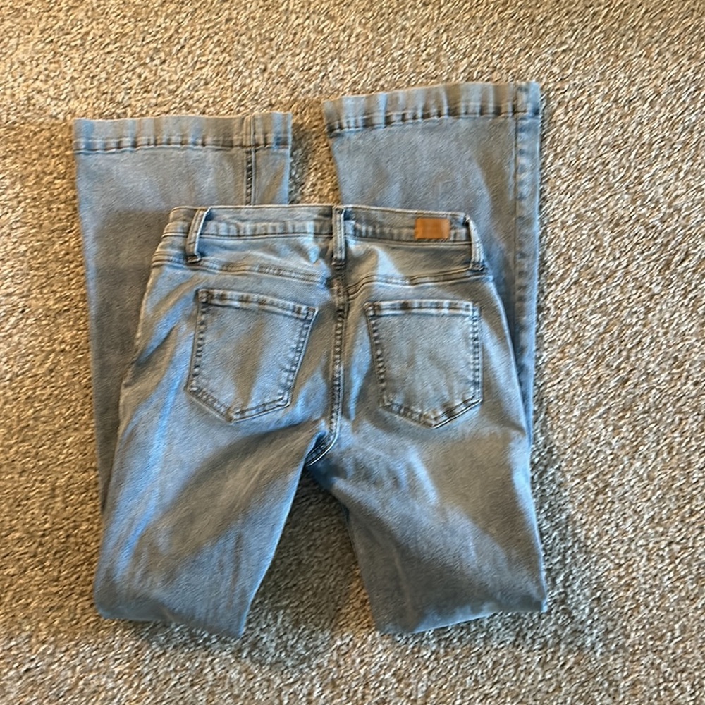 Women's Light Blue Flare Jeans - Picture 6 of 7